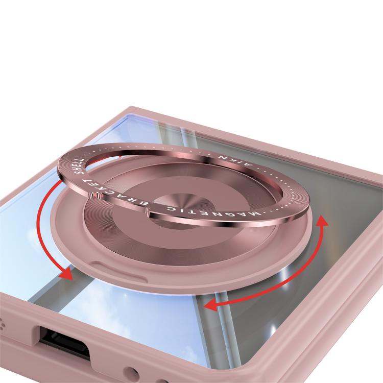 For Samsung Galaxy Z Flip7 5G 360 Holder MagSafe Acrylic Hybrid TPU Phone Case