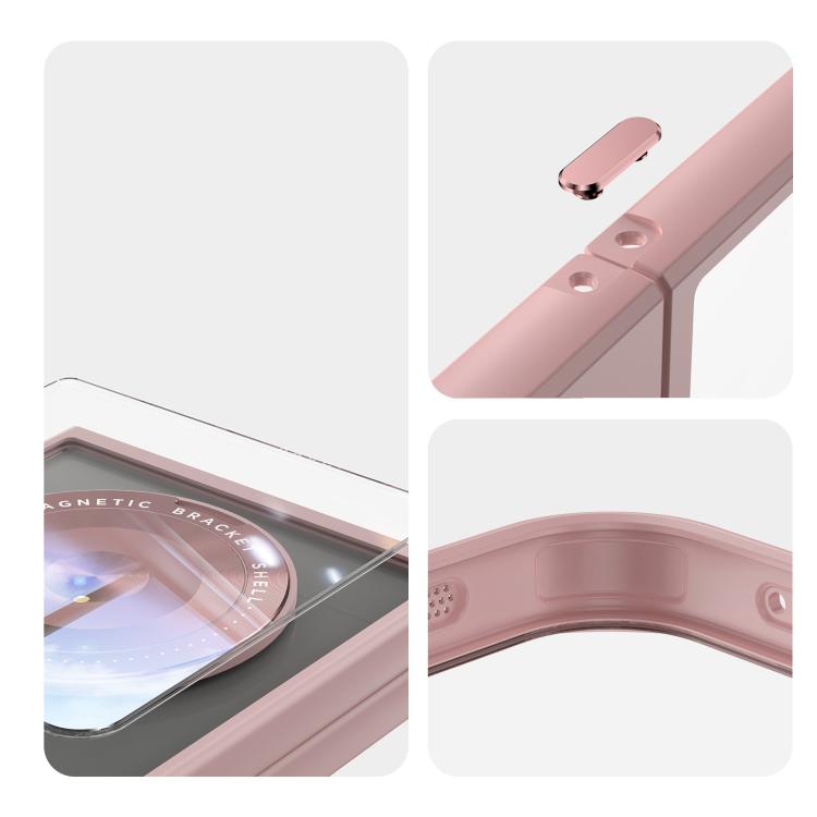 For Samsung Galaxy Z Flip7 5G 360 Holder MagSafe Acrylic Hybrid TPU Phone Case