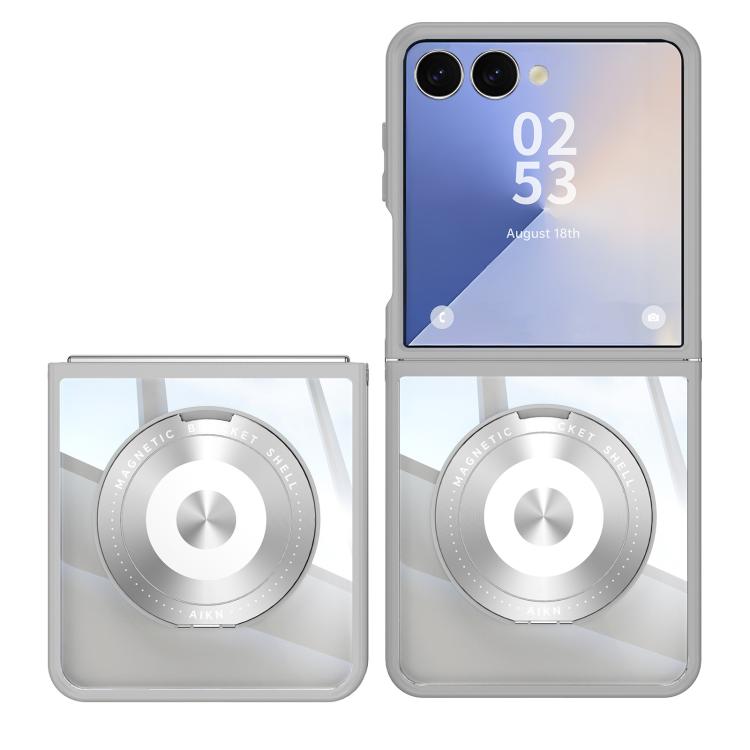 For Samsung Galaxy Z Flip7 5G 360 Holder MagSafe Acrylic Hybrid TPU Phone Case