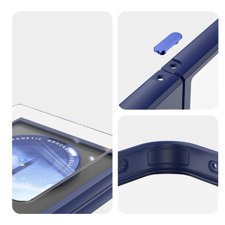 For Samsung Galaxy Z Flip7 5G 360 Holder MagSafe Acrylic Hybrid TPU Phone Case