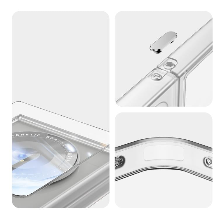 For Samsung Galaxy Z Flip7 5G 360 Holder MagSafe Acrylic Hybrid TPU Phone Case