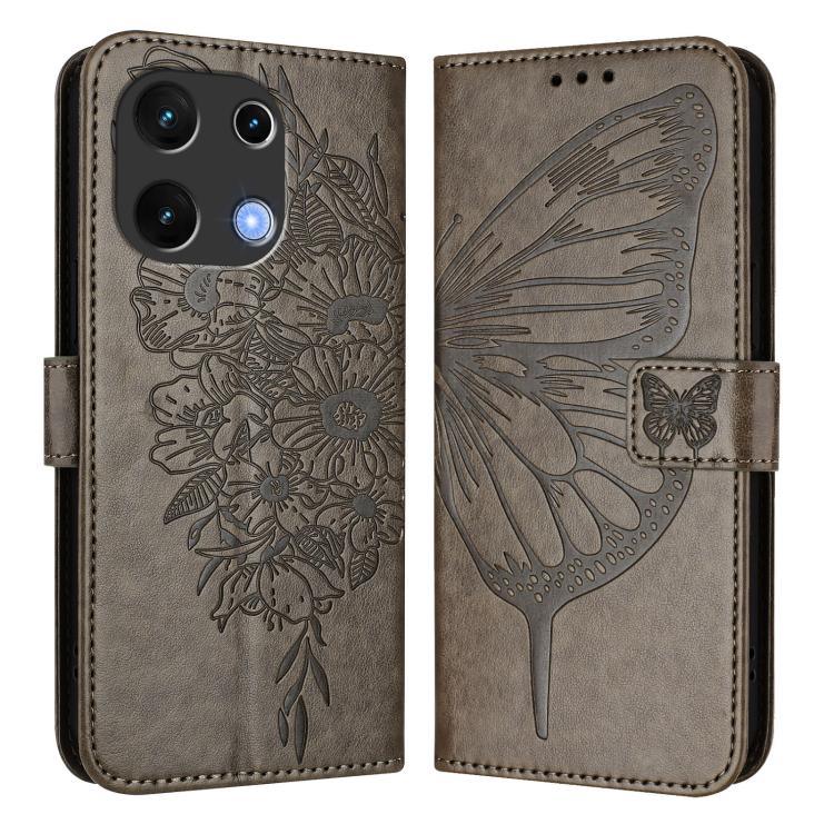 For Umidigi Note 100 Embossed Butterfly Leather Phone Case