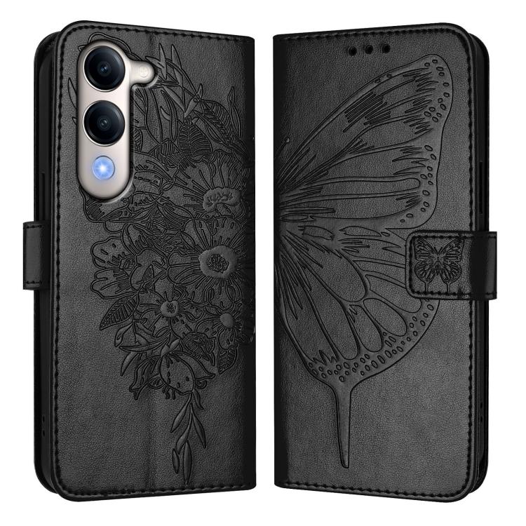For vivo Y29S 5G / Y04 4G Global Embossed Butterfly Leather Phone Case