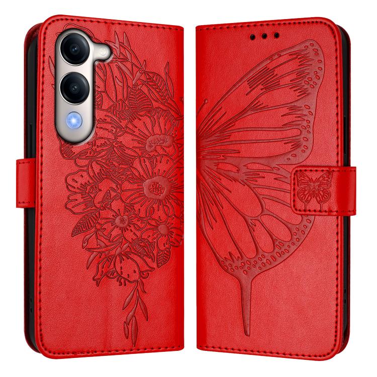 For vivo Y29S 5G / Y04 4G Global Embossed Butterfly Leather Phone Case