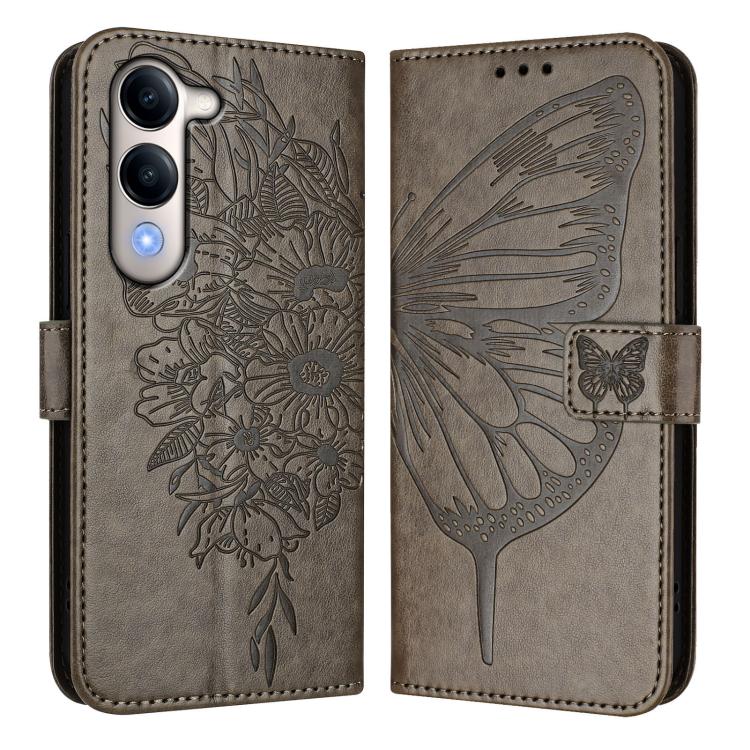 For vivo Y29S 5G / Y04 4G Global Embossed Butterfly Leather Phone Case