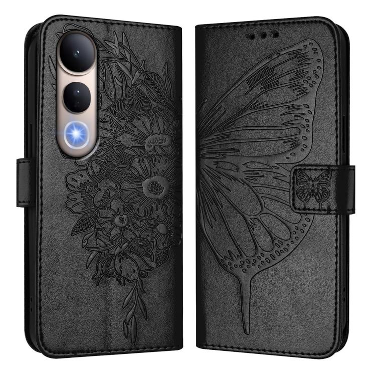 For vivo V50 Lite 5G Embossed Butterfly Leather Phone Case