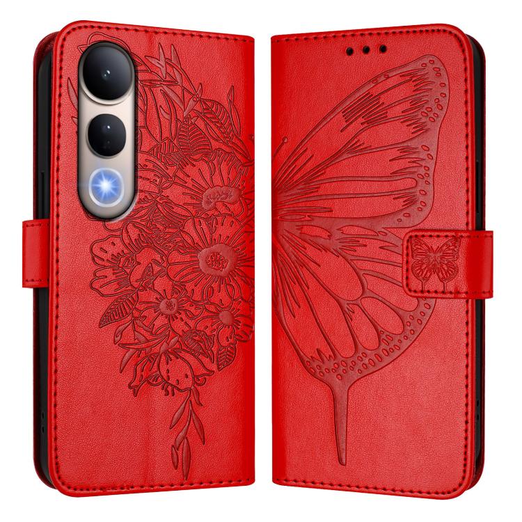For vivo V50 Lite 5G Embossed Butterfly Leather Phone Case