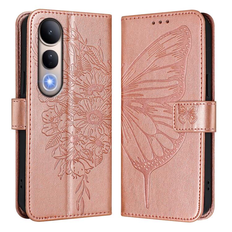 For vivo V50 Lite 5G Embossed Butterfly Leather Phone Case