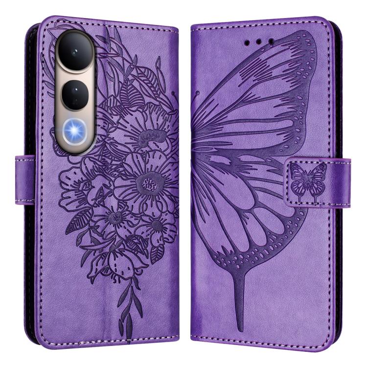 For vivo V50 Lite 5G Embossed Butterfly Leather Phone Case