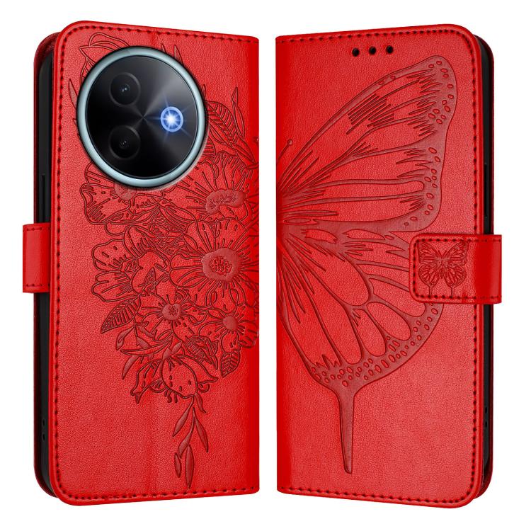 For vivo Y39 5G Global Embossed Butterfly Leather Phone Case