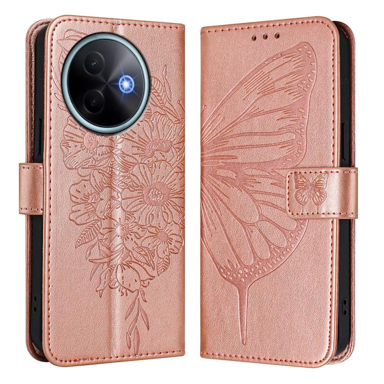 For vivo Y39 5G Global Embossed Butterfly Leather Phone Case