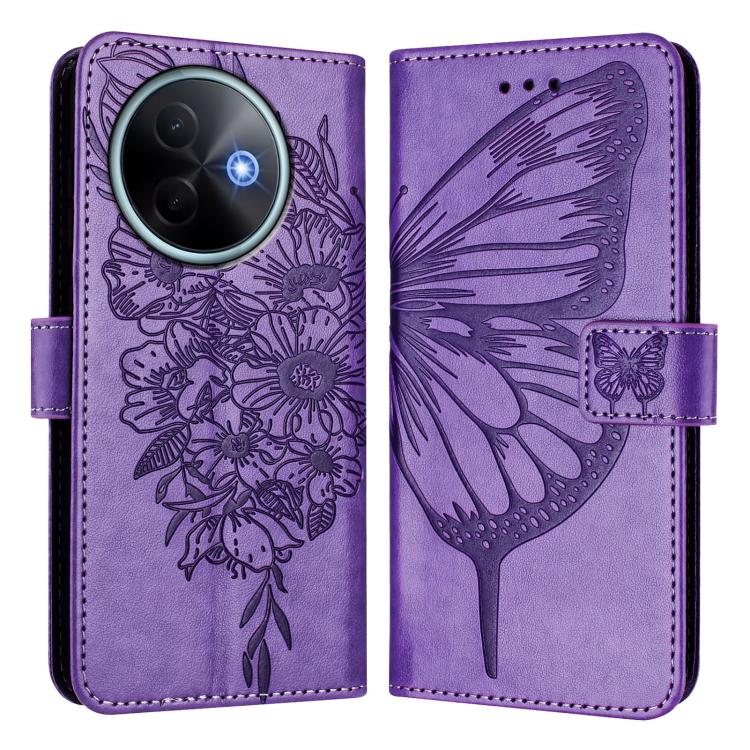 For vivo Y39 5G Global Embossed Butterfly Leather Phone Case