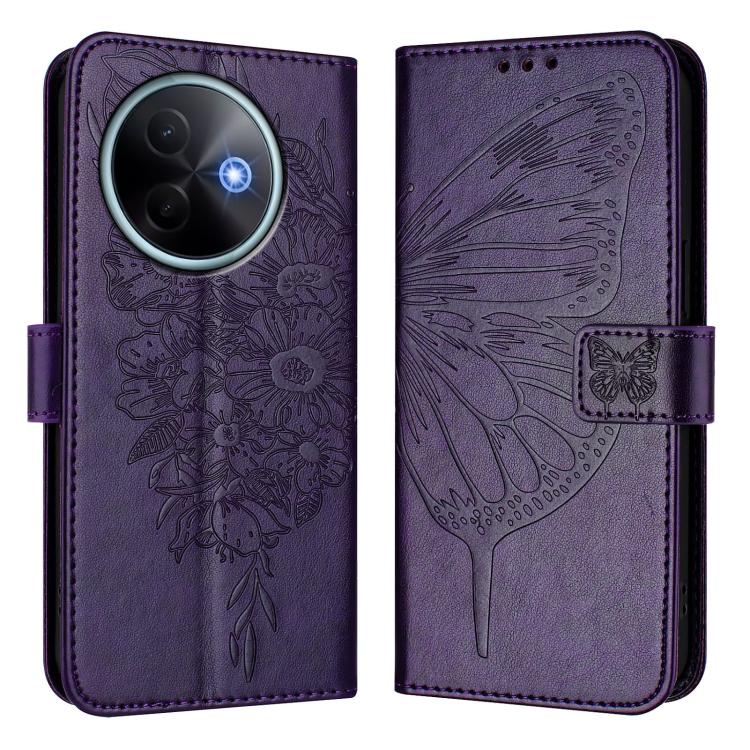 For vivo Y39 5G Global Embossed Butterfly Leather Phone Case
