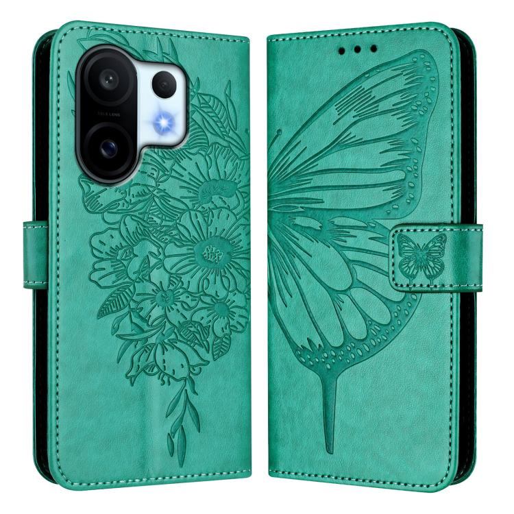For vivo S30 Pro mini Embossed Butterfly Leather Phone Case