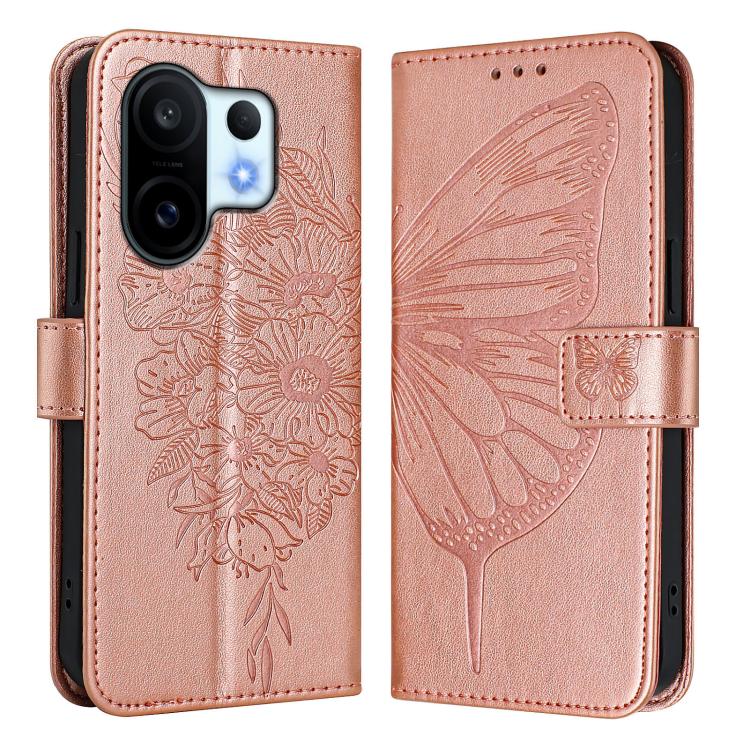 For vivo S30 Pro mini Embossed Butterfly Leather Phone Case