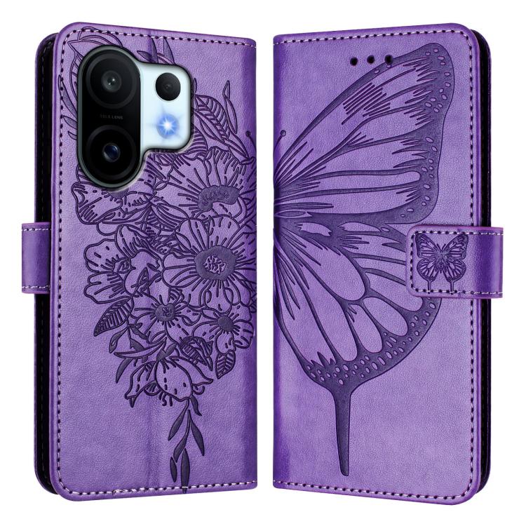 For vivo S30 Pro mini Embossed Butterfly Leather Phone Case