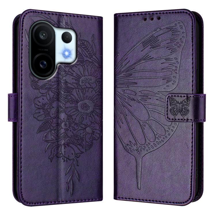 For vivo S30 Pro mini Embossed Butterfly Leather Phone Case