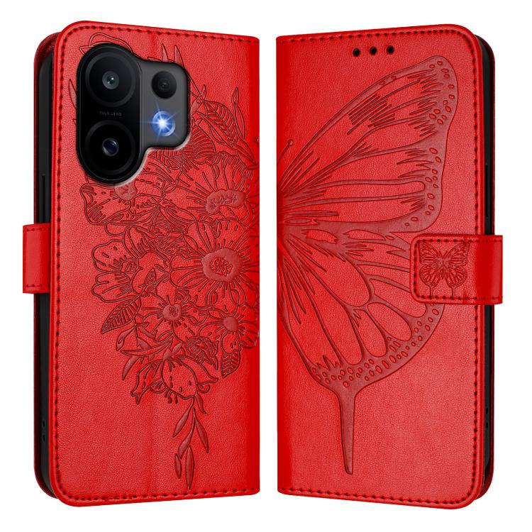 For vivo S30 Embossed Butterfly Leather Phone Case