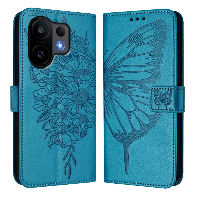For vivo S30 Embossed Butterfly Leather Phone Case
