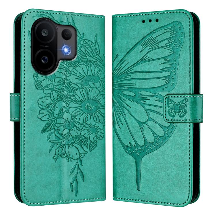 For vivo S30 Embossed Butterfly Leather Phone Case