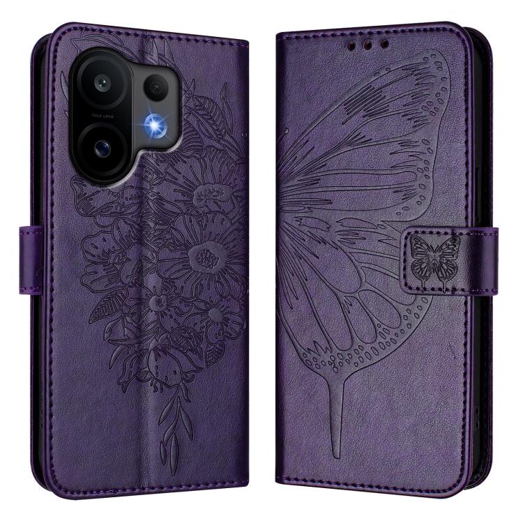 For vivo S30 Embossed Butterfly Leather Phone Case