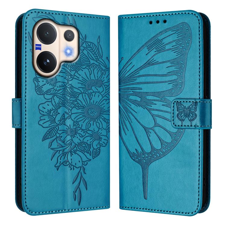 For vivo V60 5G Global Embossed Butterfly Leather Phone Case