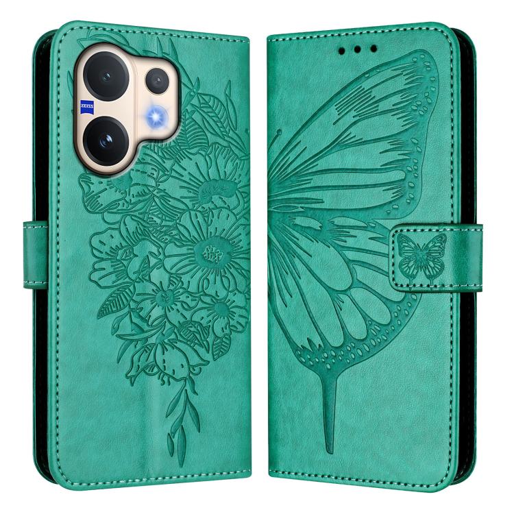 For vivo V60 5G Global Embossed Butterfly Leather Phone Case