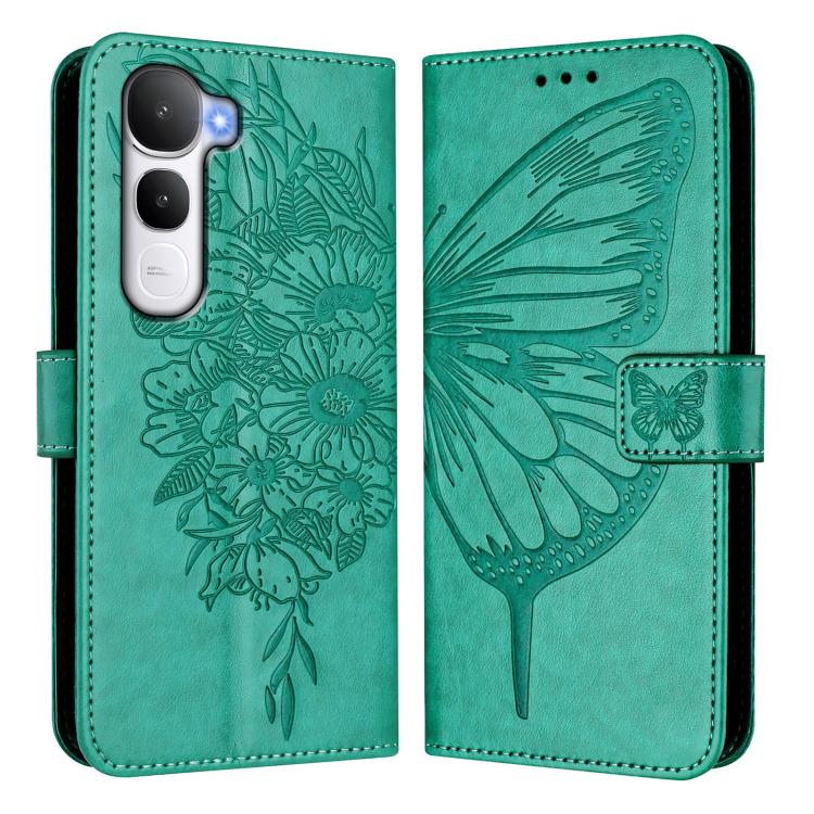 For vivo Y400 5G Global Embossed Butterfly Leather Phone Case