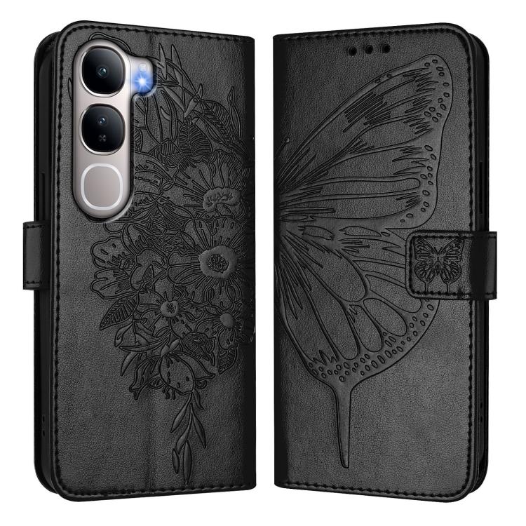 For vivo Y31 5G 2025 Embossed Butterfly Leather Phone Case