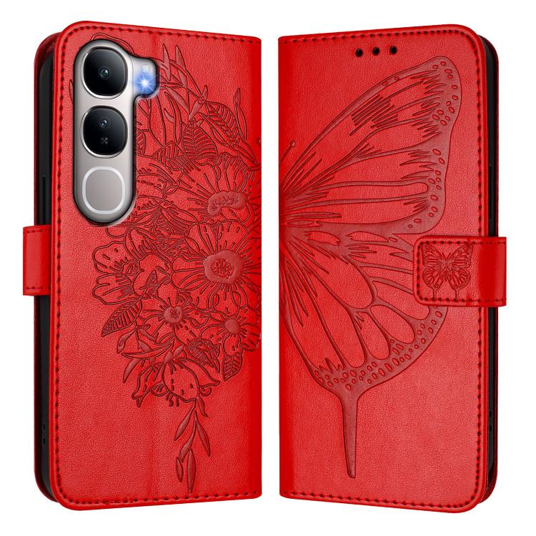 For vivo Y31 5G 2025 Embossed Butterfly Leather Phone Case