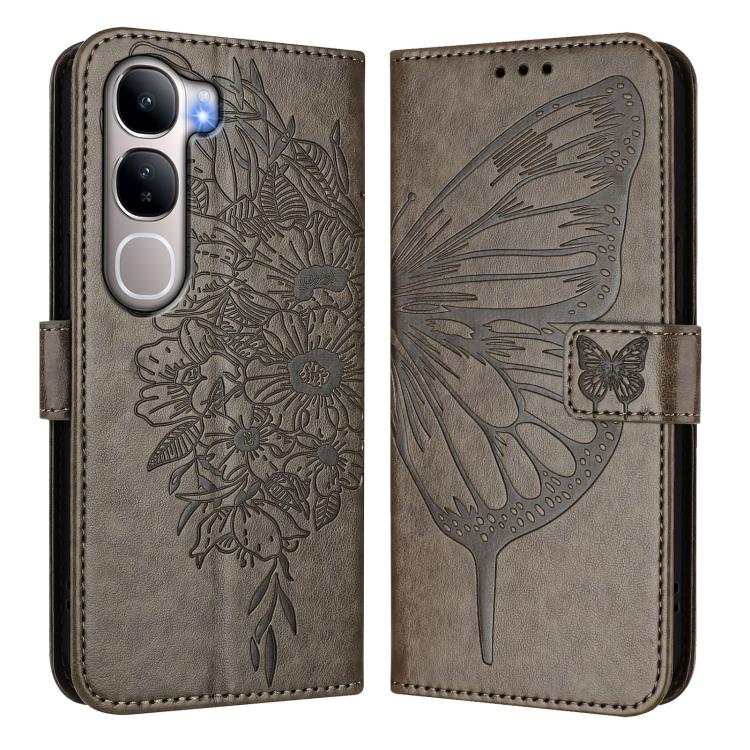 For vivo Y31 5G 2025 Embossed Butterfly Leather Phone Case