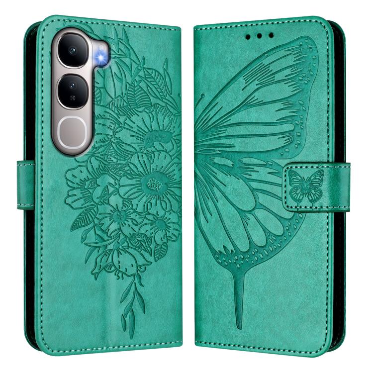 For vivo Y31 5G 2025 Embossed Butterfly Leather Phone Case