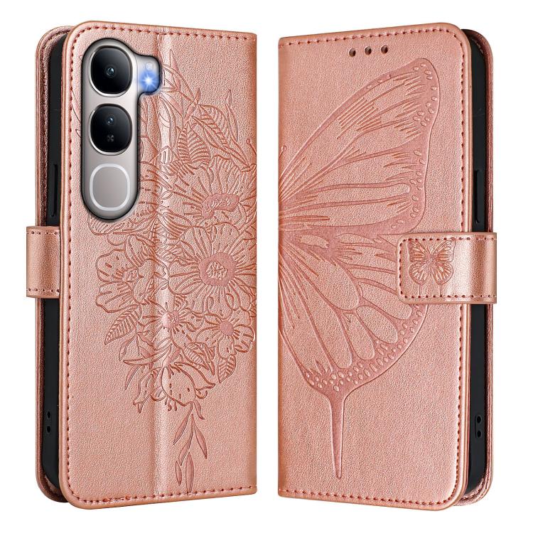 For vivo Y31 5G 2025 Embossed Butterfly Leather Phone Case