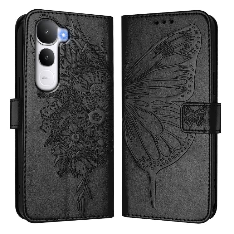 For vivo Y400 4G Embossed Butterfly Leather Phone Case
