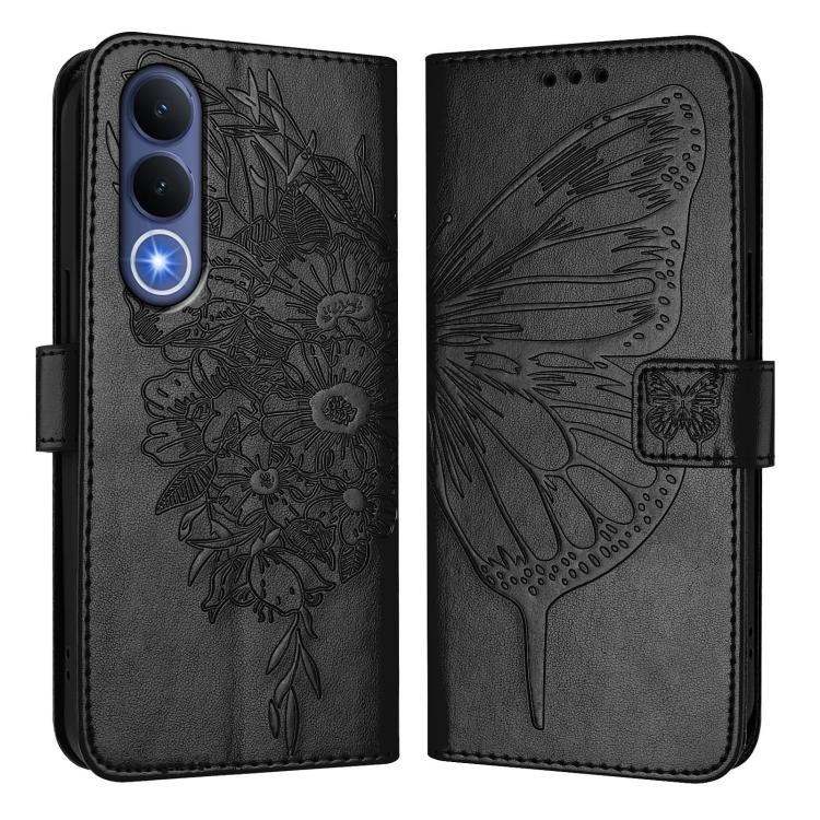 For vivo V70 FE 5G Embossed Butterfly Leather Phone Case