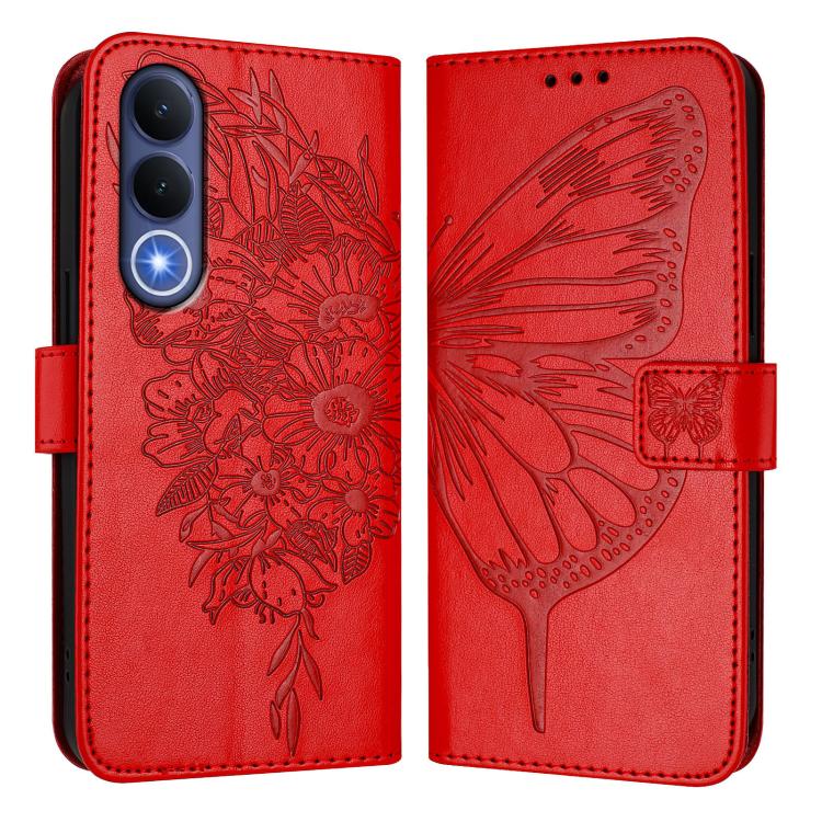 For vivo V70 FE 5G Embossed Butterfly Leather Phone Case