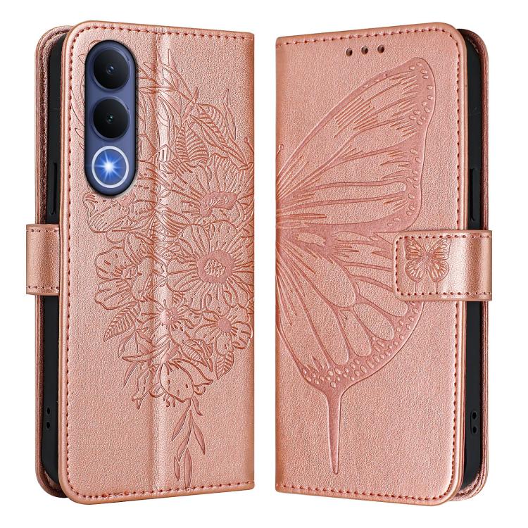 For vivo V70 FE 5G Embossed Butterfly Leather Phone Case
