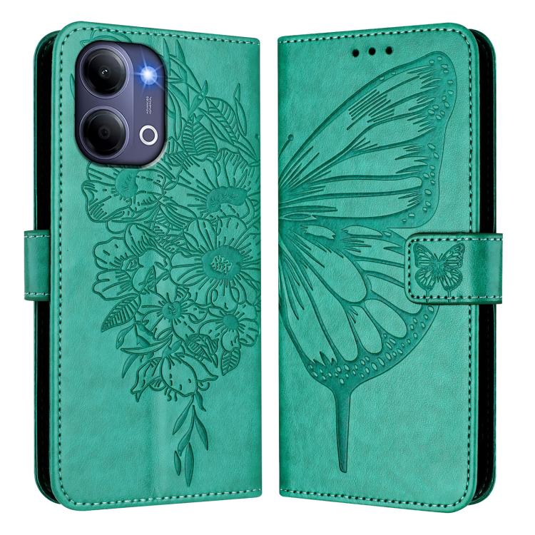 For vivo Y21 5G 2026 Global / Y05 4G Embossed Butterfly Leather Phone Case