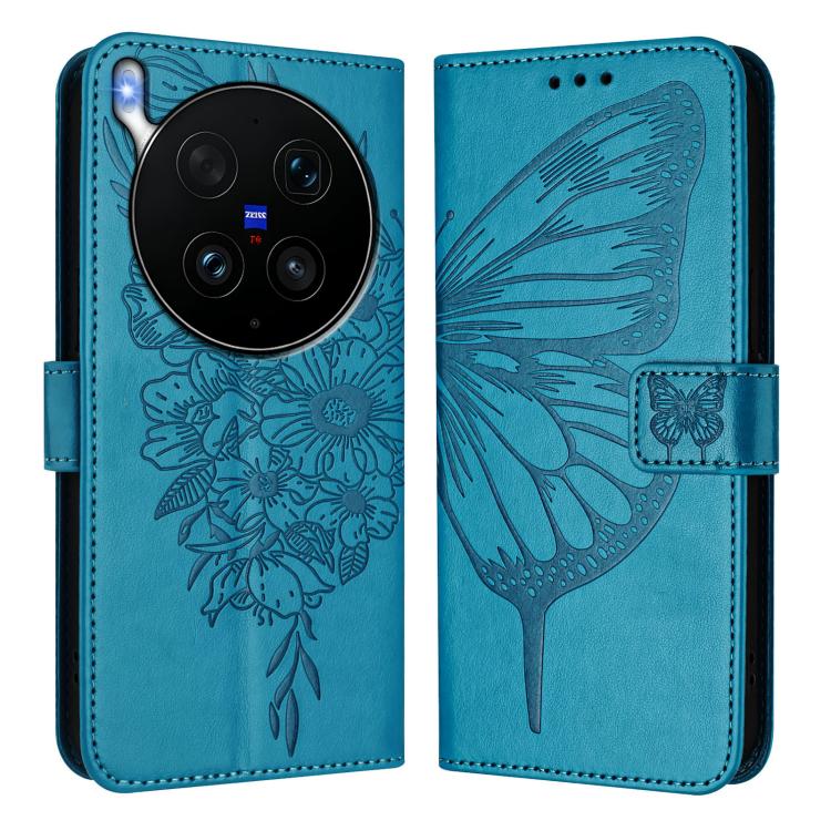 For vivo X300 Ultra 5G Embossed Butterfly Leather Phone Case