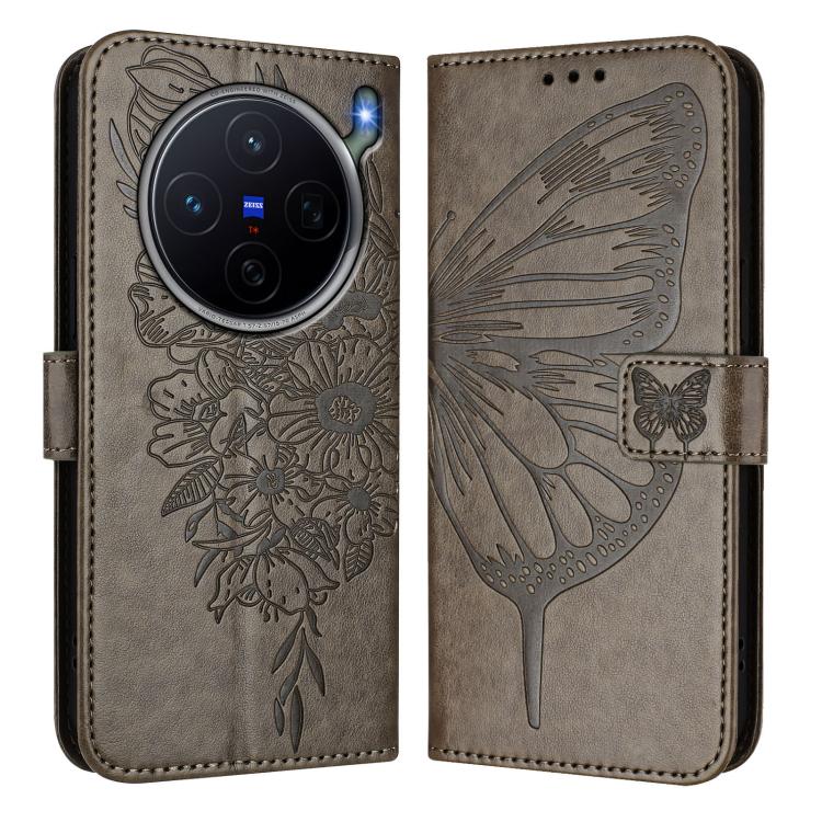 For vivo X300s 5G Embossed Butterfly Leather Phone Case