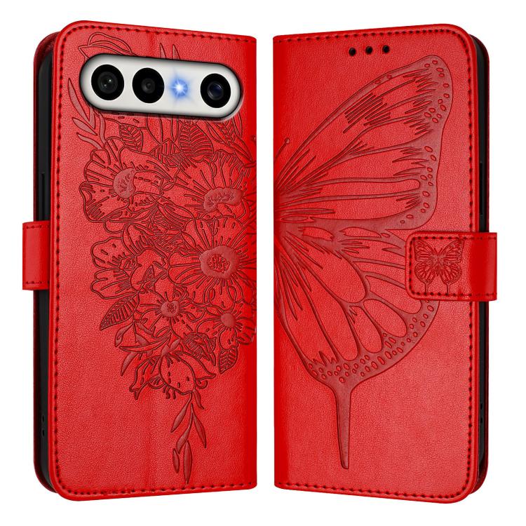 For vivo X300 FE 5G Russia / 5G Zeiss Embossed Butterfly Leather Phone Case