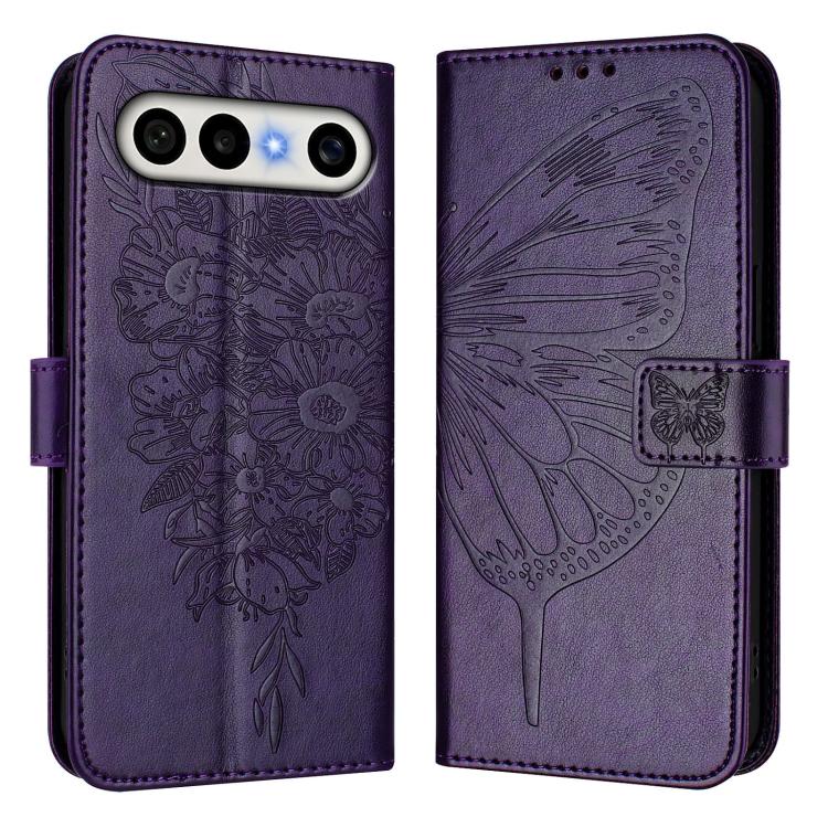 For vivo X300 FE 5G Russia / 5G Zeiss Embossed Butterfly Leather Phone Case