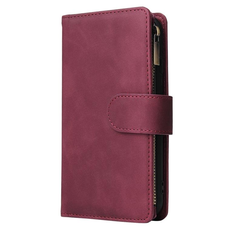 For iPhone 17e / 16e Multifunctional Multi-Card Wallet Phone Leather Case
