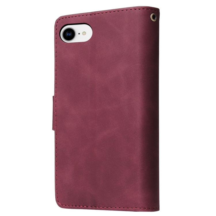 For iPhone 17e / 16e Multifunctional Multi-Card Wallet Phone Leather Case