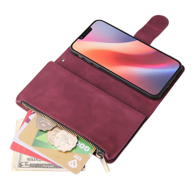 For iPhone 17e / 16e Multifunctional Multi-Card Wallet Phone Leather Case