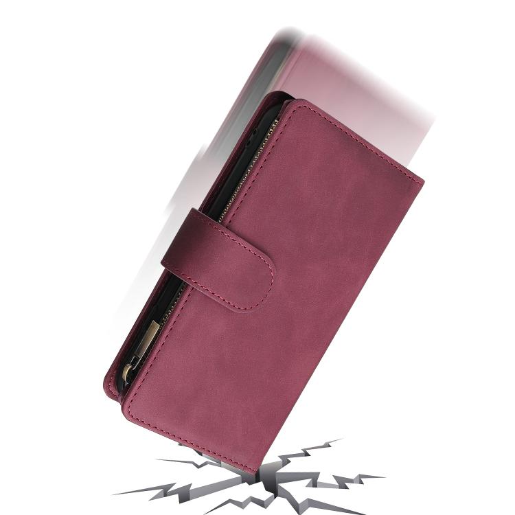For iPhone 17e / 16e Multifunctional Multi-Card Wallet Phone Leather Case