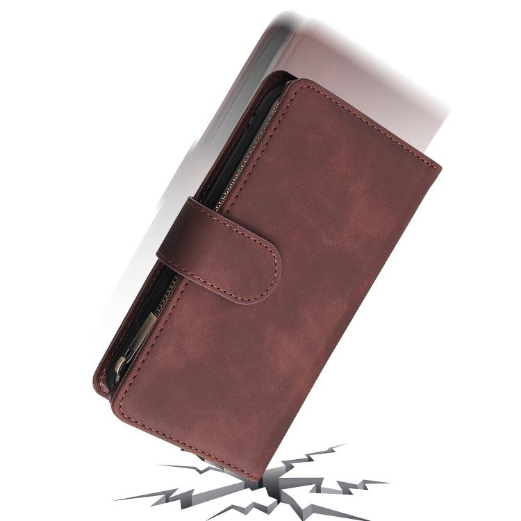 For iPhone 17e / 16e Multifunctional Multi-Card Wallet Phone Leather Case