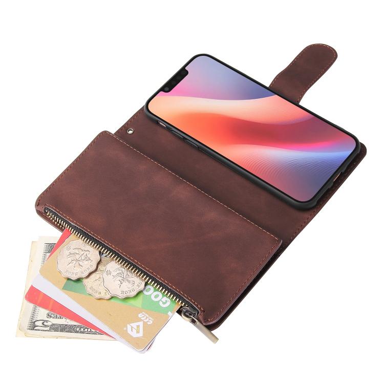 For iPhone 17e / 16e Multifunctional Multi-Card Wallet Phone Leather Case