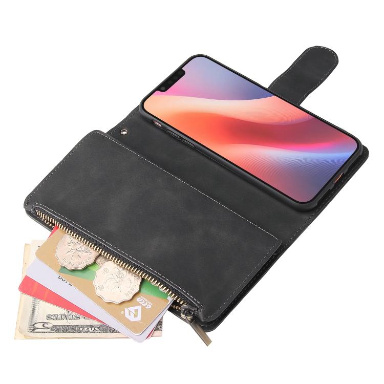 For iPhone 17e / 16e Multifunctional Multi-Card Wallet Phone Leather Case