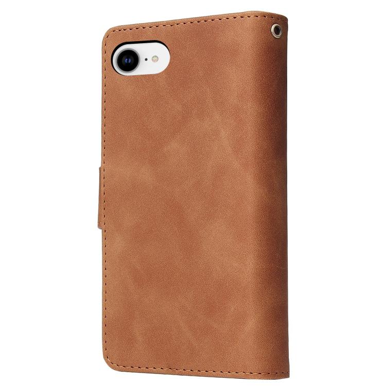 For iPhone 17e / 16e Multifunctional Multi-Card Wallet Phone Leather Case